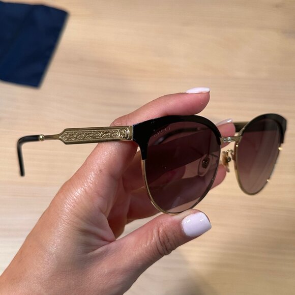 Gucci Sunglasses - Black & Gold main image 4